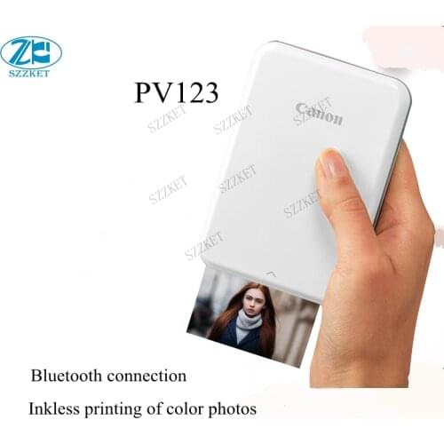 PV123 mobile phone photo color printer small mini Bluetooth handheld printing pocket Polaroid portable photo film inkless PV-123