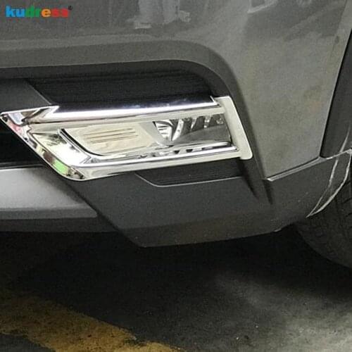 For Nissan Kicks 2016 2017 2018 2019 Chrome Front Fog Light Lamp Cover Trim Foglight Molding Garnish Bezel Protector Decoration