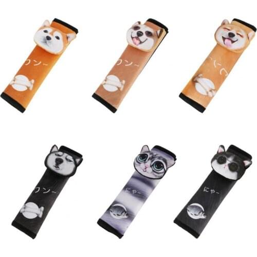 Shoulder Pad Rubber Band Fastener Tape Design PP Cotton Car Seat Belt 3D Pattern Covers Shoulder for Car Accessories