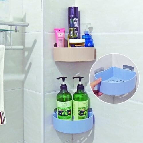 Strong Suction Cup Wall Corner Shelf Kitchen Bathroom Storage Rack Shower Organizer Shampoo Holder Household Items