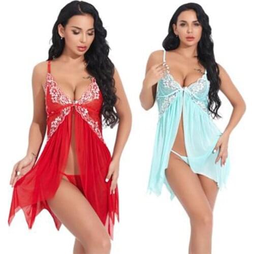 V Neck Night Dress Women Lingerie Sleep Wear Lace Nightgown Purple Red Black Sleep night dress sleepwear sexy nightgown