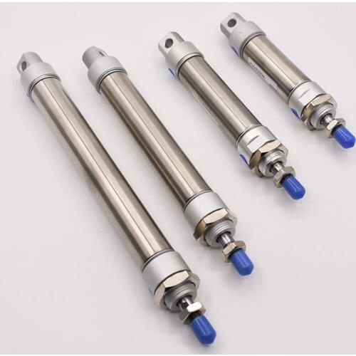 Stainless Steel MA Type 16mm Bore 25/50/75/100/125/150/175/200/250/300/400/500mm Stroke Pneumatic Air Cylinder