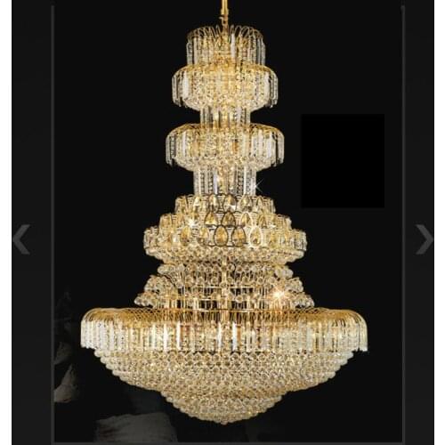 Luxury hotel villa living room led lamp bulb e14 Limited Chandelier Crystal Lustre Large Chandeliers Lighting Free Shipping