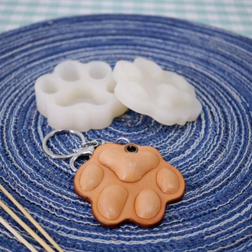 DIY leather craft cat paw key ring handing decoration shape modeling plastic mold with die cutting plastic mould