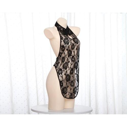 Sexy Fashion Cheongsam Lingerie Body Suit for Women One Piece Bellyband Lace Transparent Lingerie Set Sexy Cosplay underwear