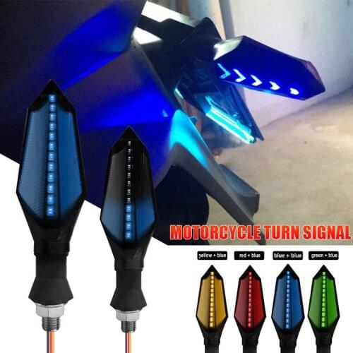 Flowing Water Lights Motorcycle Motorbike Turn Signal Durable Refit Turn Signal Light Universal Replacement Signal Lamp