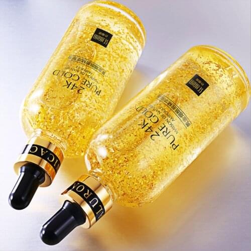 24K Gold Hyaluronic Acid Face Serum Replenishment Moisturize Shrink Pore Brighten Nicotinamide Skin Care Lift Firming Essence