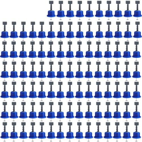 Wall Tile Leveler Woodworking Tools Floor Reusable Levelling System PE T-shaped Blue With Special Wrench Durable Construction