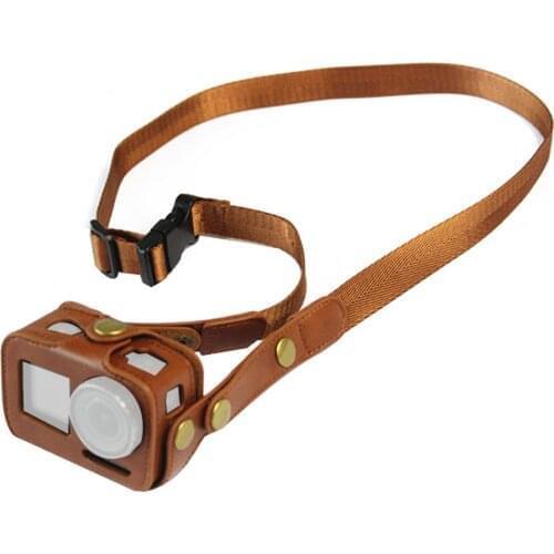 PU Leather Frame Protective Case Carrying Cover Shell Anti Scratch Storage Bag for DJI Osmo Action Camera Accessories