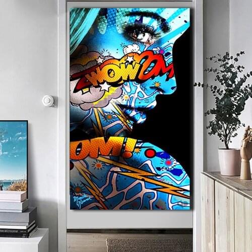 Graffiti Women Portrait Diamond Painting Full Square Home Decor Diamond Embroidery Handmade Cross Stitch Kits color woman S6