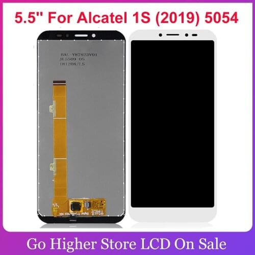 5.5'' For Alcatel 1S (2019) 5054 5024D 5024A 5024J OT5024 5024 LCD Display Touch screen Digitizer Panel sensor White Assembly