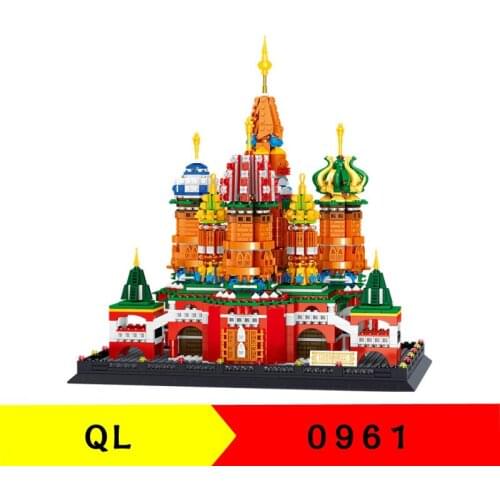 2894Pcs QL0961 Building Blocks Street View Series Vasily Church Model Childrens Puzzle Assembly Toy Gifts