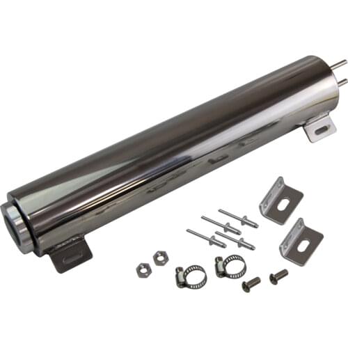 3" x 16" 3 x 16 Stainless Steel Radiator Overflow Expansion Catch Can Tank