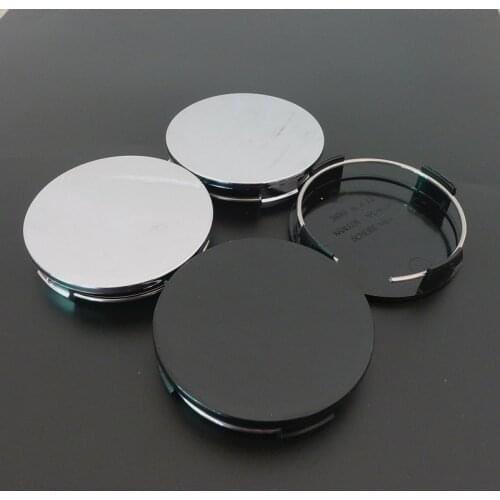4pcs for BBS 65mm Wheel Center Cap Hubs 09.24.282 0924282 No Logo Car Rims Cover Black Chrome