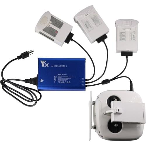 4in1 For Phantom 4 Series Home Charger for DJI Phantom 4/4 PRO/4 Advanced Battery Control+2 USB Port Quick Parallel Charging Hub