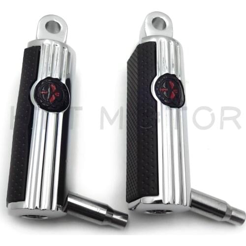 Aftermarket free shipping For Suzuki Boulevard Intruder S83 VS1400 Marauder 800 VZ800 Skull Footpeg footpegs