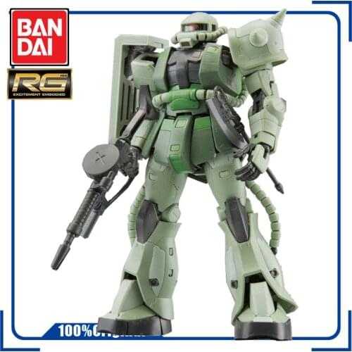 BANDAI RG 04 1/144 MS-06F Zaku2 Assembly Model Action Toy Figures Gifts for Children