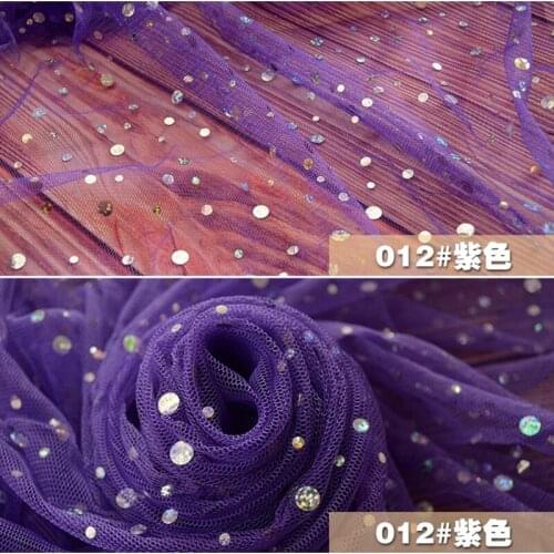 Shiny Sequins Mesh Fabric For Kids Bed Nets Table Decor Party Stage Wedding Backdrop Diy Solid Color Width 1.5m*5m/lot 2019