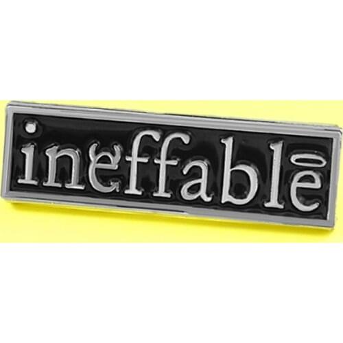 Punk Black Ineffable Billboard Brooches Angels demons Black Signage Billboard Enamel Pins Brooch Badge Jewelry Gift For Friends