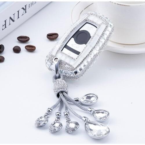 Diamond Crystal Car Key Case Cover Shell For BMW 520 525 f30 f10 F18 118i 320i 1 3 5 7 Series X3 X4 M3 M4 M5 Protect Accessories