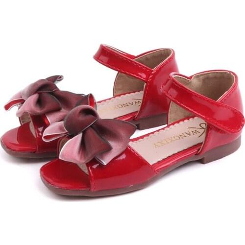 Kid Summer Sandals Girl For Princess Dress 2021 Fashion Beach Bow Child Children Party Shoes For Little Girl 2 To 7 10 12 Years