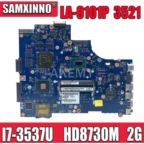 For DELL inspiron 3521 5521 V2521 LA-9101P CN-00P55V 00P55V 0P55V Laptop Motherboard with I7-3537U cpu and HD8730M 2GB gpu work
