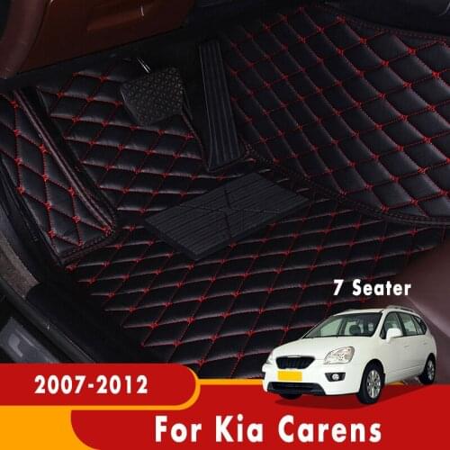 For Kia Carens 2012 2011 2010 2009 2008 2007 (7 Seats) Car Floor Mats Custom Covers Auto Waterproof Carpet Interiors Accessories