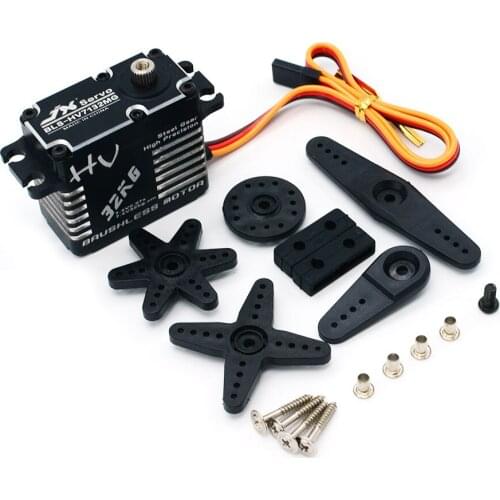 JX BLS-HV7132MG Servo 32KG HV High Precision Steel Gear Full CNC Aluminium Shell Structure Digital For 1/5 RC Car Buggy Truck