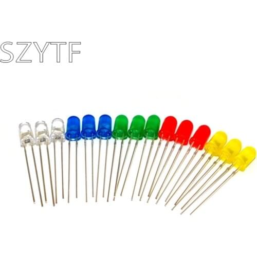 Component Package 5mm 10kind LED Element Package Red Yellow Blue Green White Colorful LED (50pcs)