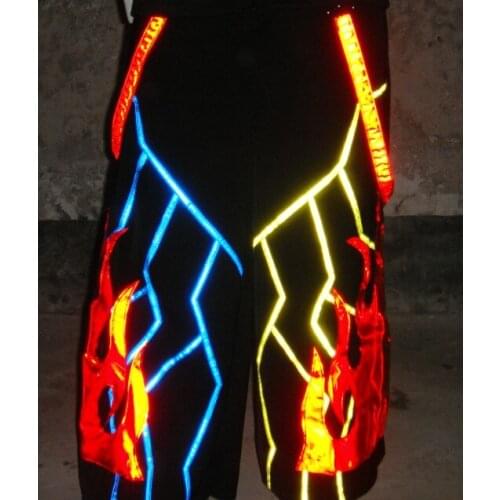 Melbourne Shuffle Pants Fluorescence Raver Ore Fire Techno Hardstyle Tanz Hose Fluoreszierend DJ PHAT Trousers New