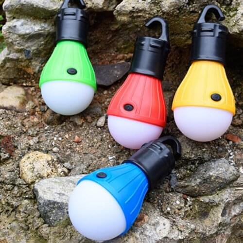 Mini Portable Lantern Tent Light LED Bulb Waterproof Hanging Hook Flashlight For Camping Emergency Light