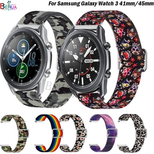 Nylon WatchStrap Band 20 22MM For Samsung Galaxy Watch 3 45mm 41mm WristStrap For Huawei GT2 42mm 46mm Belt Bracelet Wristband
