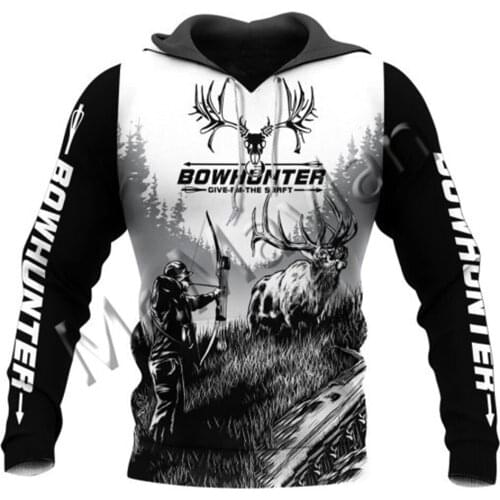 Autumn Fashion Animal Bow Hunter Art Camo Men Women Casual Sportswear 3D Print Hoodies / Zipper / Sweatshirts / Jackets / S-242