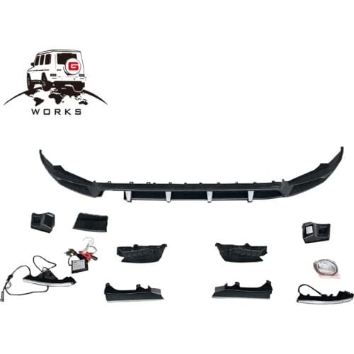 G63 front lip fit for G-class W464 G63 to TC style PP front lip with LED for G63 2020 model