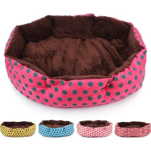 Dog Bed for Small Pet Bed Cute Doghouse Dot Printed Pet Mat Cat Bed Pet Cathouse Dog Bed Pet Supplies for Small Dogs&cat