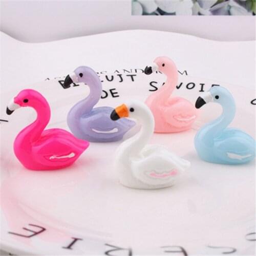 4Pcs Slime Charms Cartoon Flamingo Slime Accessories Beads Making Supplies With Drawstring Pouch For DIY Crafts Scrapbooki