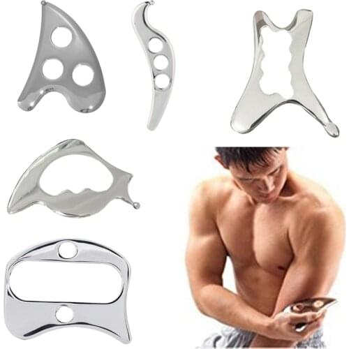Stainless Steel Gua Sha Scraper Deep Tissue Massage Fascia Recovery Muscle Therapy Massage Board Pain Relief Fitness Relax