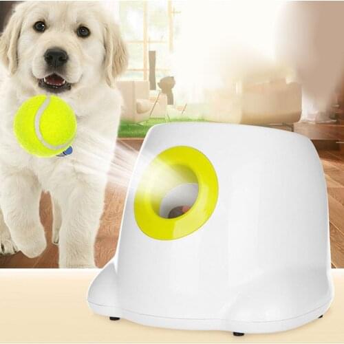 Dog Pet Launcher Dogs Interactive Toy Tennis Ball Automatic Throw Machine
