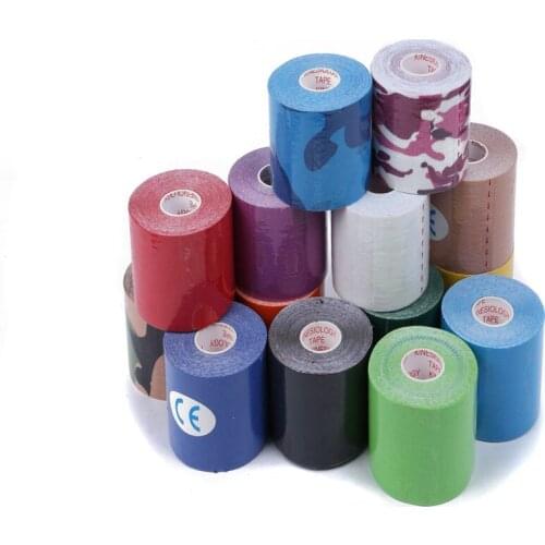 Waterproof Breathable Cotton Kinesiology Tape Sports Elastic Roll Adhesive Muscle Bandage Knee Muscle Protector