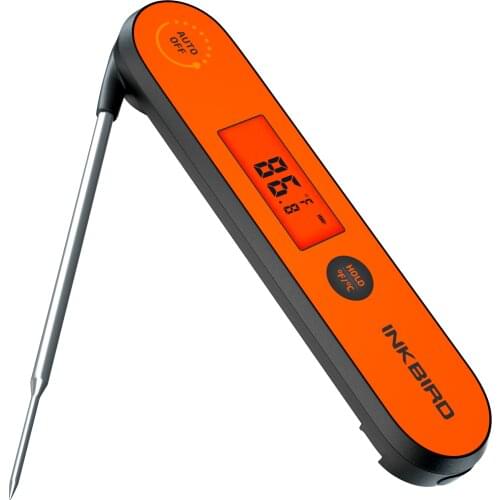 Inkbird Waterproof IHT-1P Instant Read Digital Kitchen Meat Thermometer Rechargeable Thermometer with Backlight & Calibration