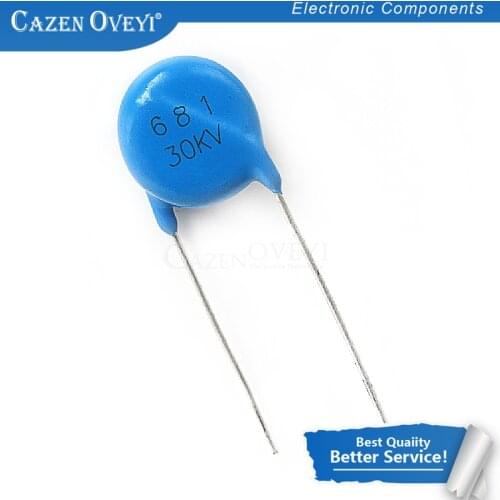1pcs/lot High voltage ceramic chip ceramic capacitor 681K 30KV 680PF 30KV681 In Stock
