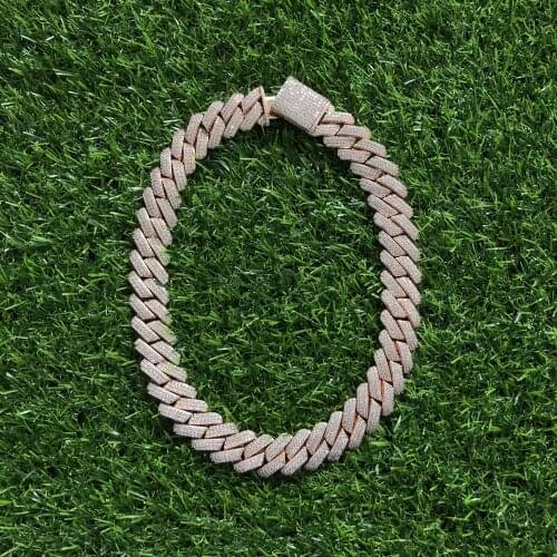 19mm Miamis latest box-button Cuban chain heavy-iced zircon