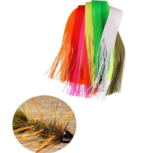 1Pack 40 Strands/Pack 30CM Length Micro Silicone Rubber Skirts for Soft Worm Trout Fly Legs Fishing Jig Lure Skirts