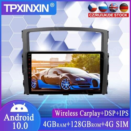 4+128G Android 10.0 DSP For Mitsubishi Pajero 2006-2011 Car GPS Navigation Car Player Auto Radio Tape Recorder Stereo Head Unit