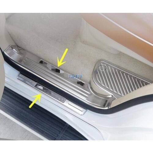 Stainless steel 4Pcs Door Sill Scuff Plate Cover Door Welcome Paddle Trim For Toyota Land Cruiser 2008-2020 accessories