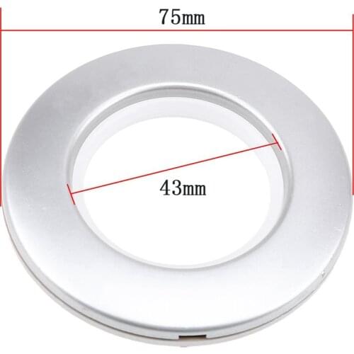 50 Pack Curtain Grommet Inner Diameter Curtain Eyelet Rings Nanoscale Low Noise Roman Ring Silver 43mm