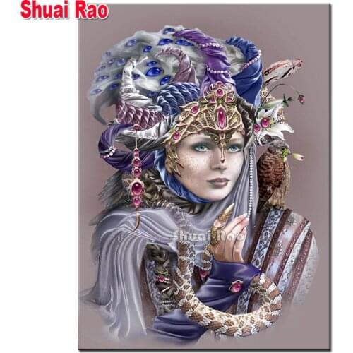 5D Diamond Embroidery snake Woman Cross Stitch Flower Lady Diamond Painting Kits Mosaic Sale Rhinestones Art Handwork Gift