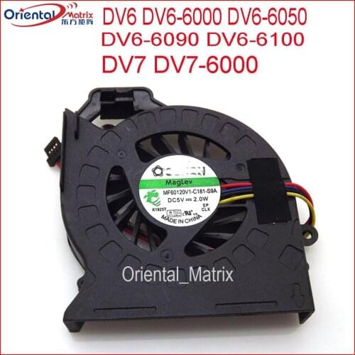Free Shipping Brand NEW MF60120V1-C181-S9A AD6505HX-EEB For HP Pavilion DV6 DV6-6000 DV6-6050 DV6-6090 DV6-6100 CPU Cooler Fan
