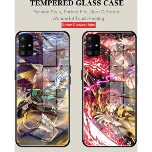 Agatsuma Zenitsu Demon Slayer Tempered GIass Anti-Drop cover For Samsung A71 A51 4G 5G A20 A30 A40 A50 A70 A81 A91 A11 Case