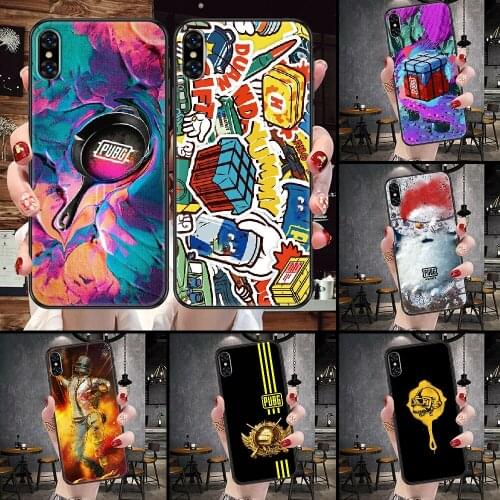 PUBG Game Phone Case For iphone 5 5S SE 2 6 6S 7 8 11 12 Mini Plus X XS XR Pro Max black trend back pretty hoesjes silicone
